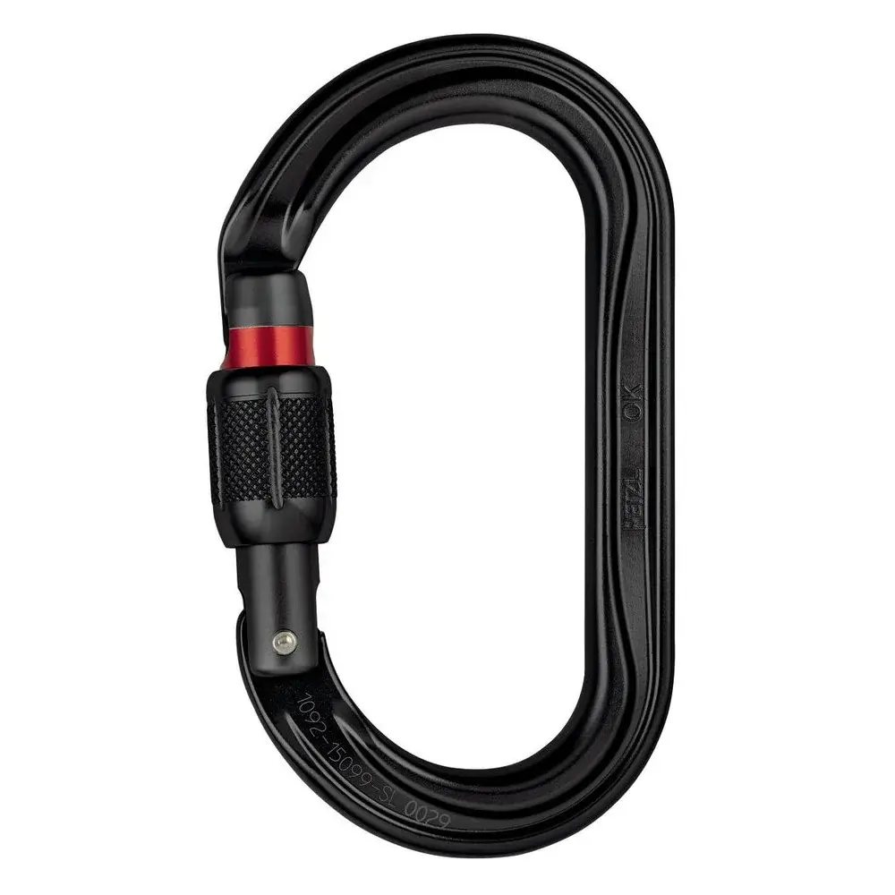 Petzl Karabína Petzl OK screw-lock čierna
