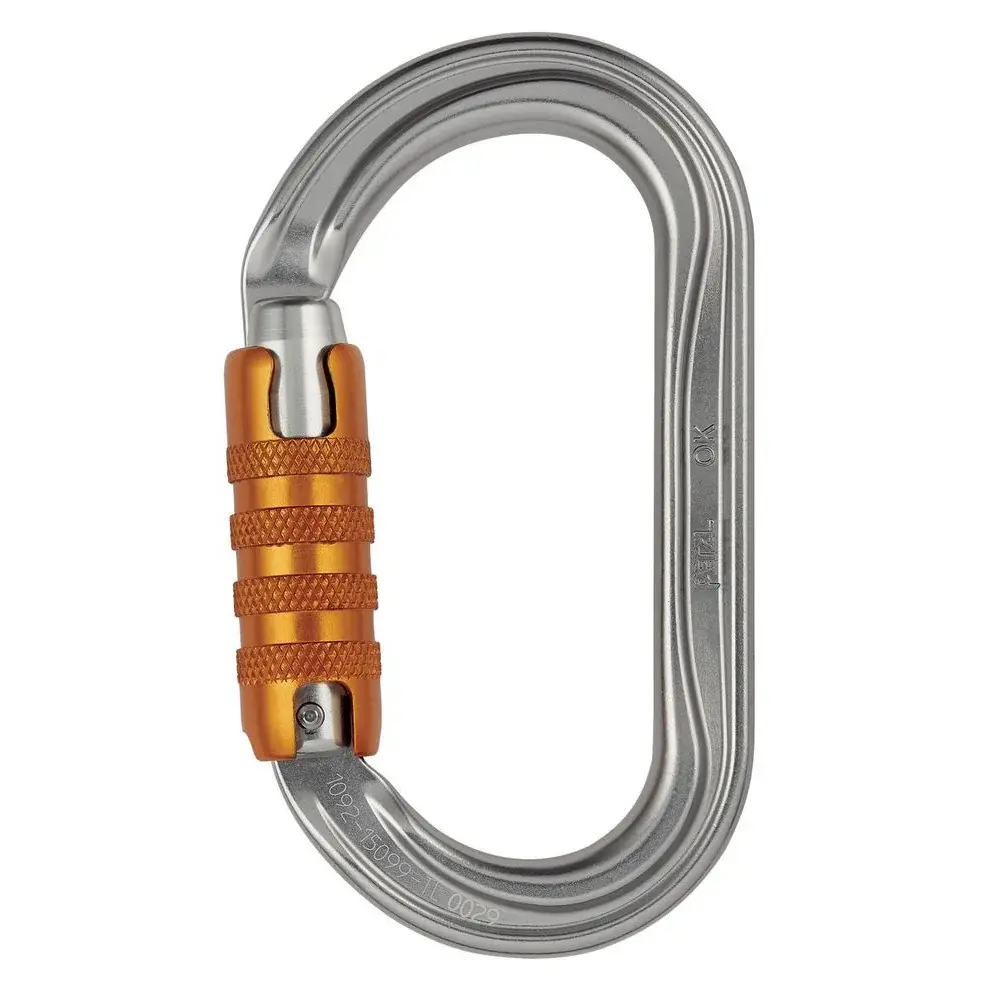 Karabína Petzl OK triact-lock strieborná