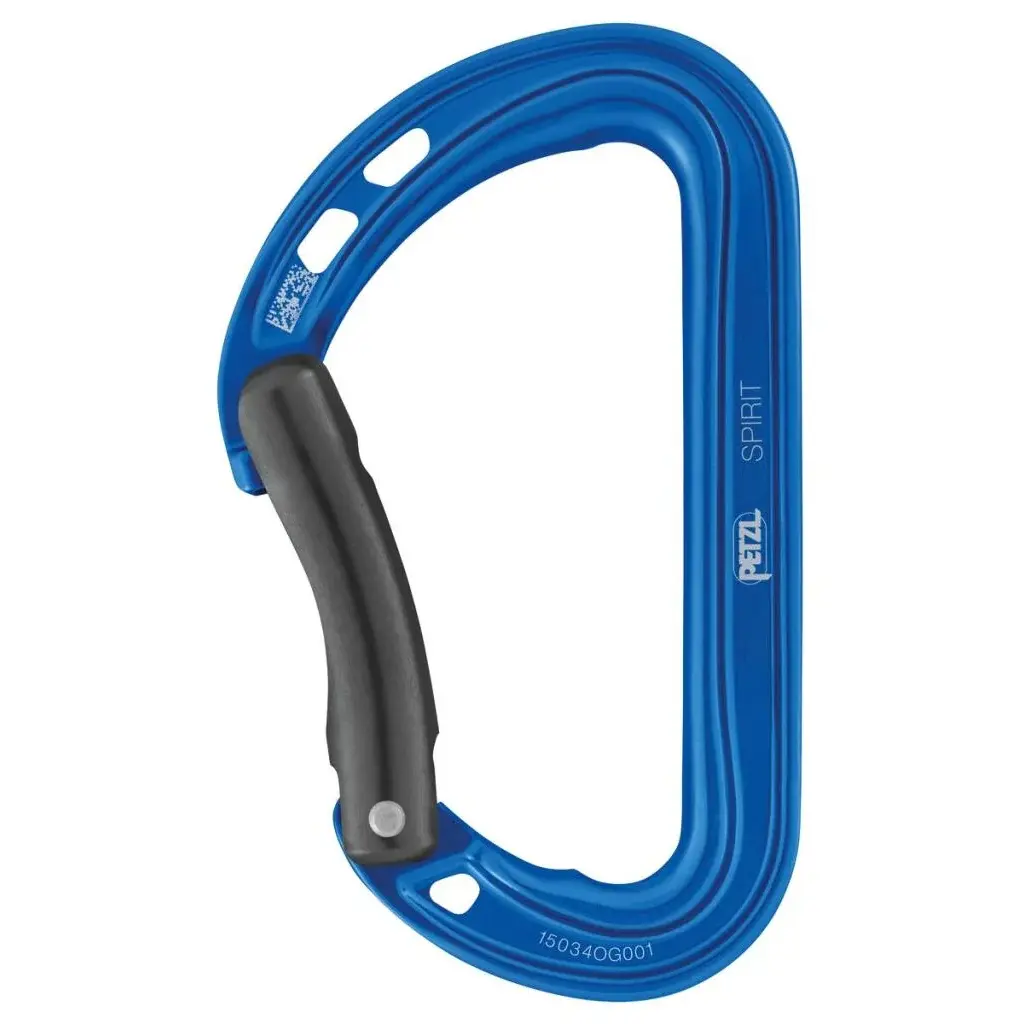 Univerzálna karabína Petzl Spirit Bent Gate Blue