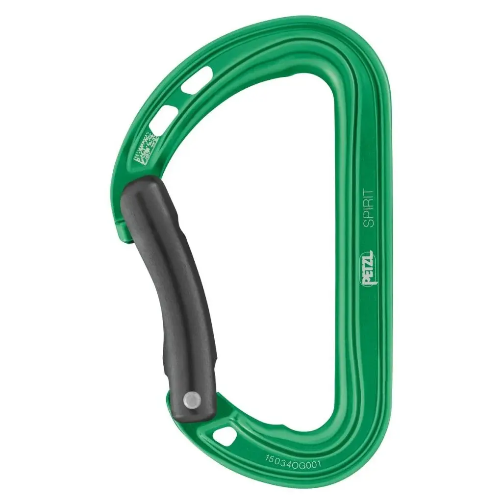 Univerzálna karabína Petzl Spirit Bent Gate Green