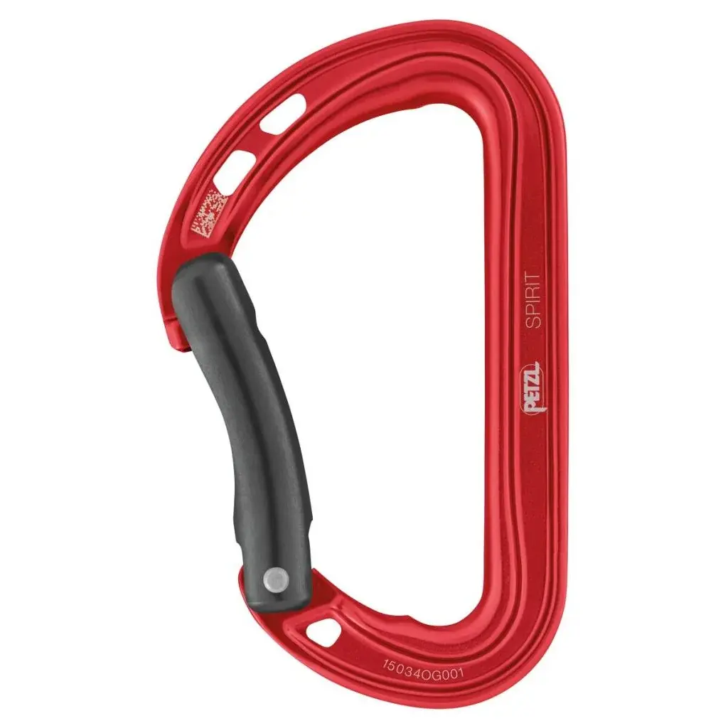 Univerzálna karabína Petzl Spirit Bent Gate Red