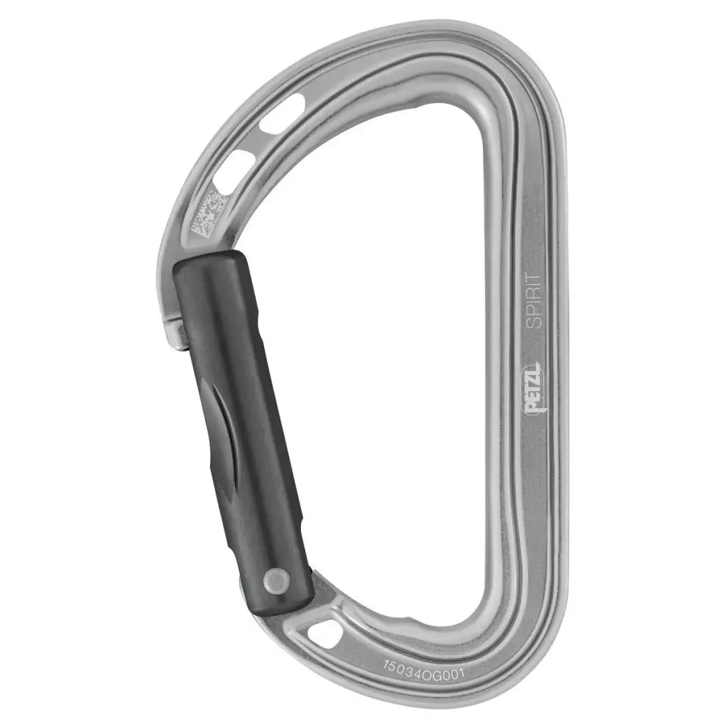 Univerzálna karabína Petzl Spirit Straight Gate Gray