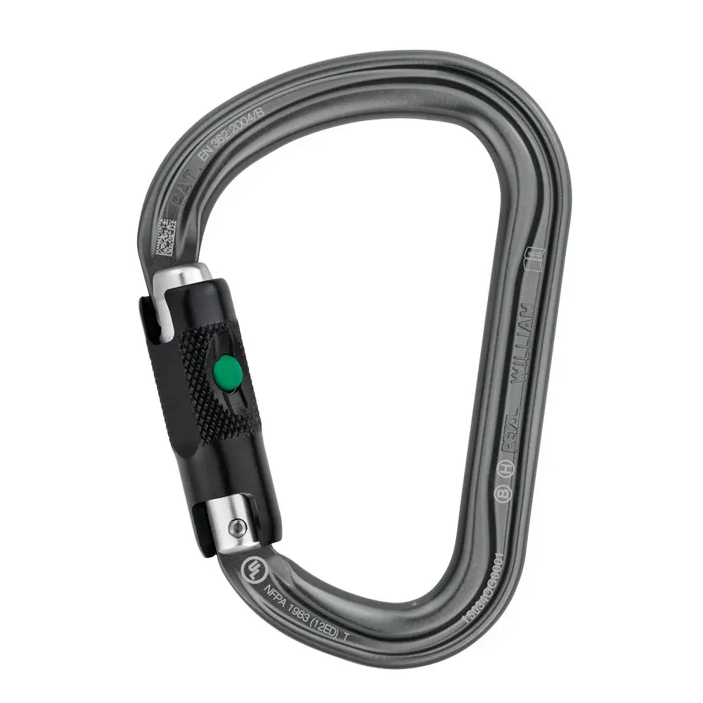 Petzl Karabína Petzl William ball-lock šedá
