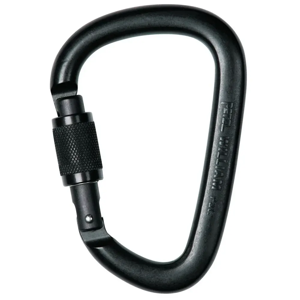 Karabína Petzl William screw-lock čierna