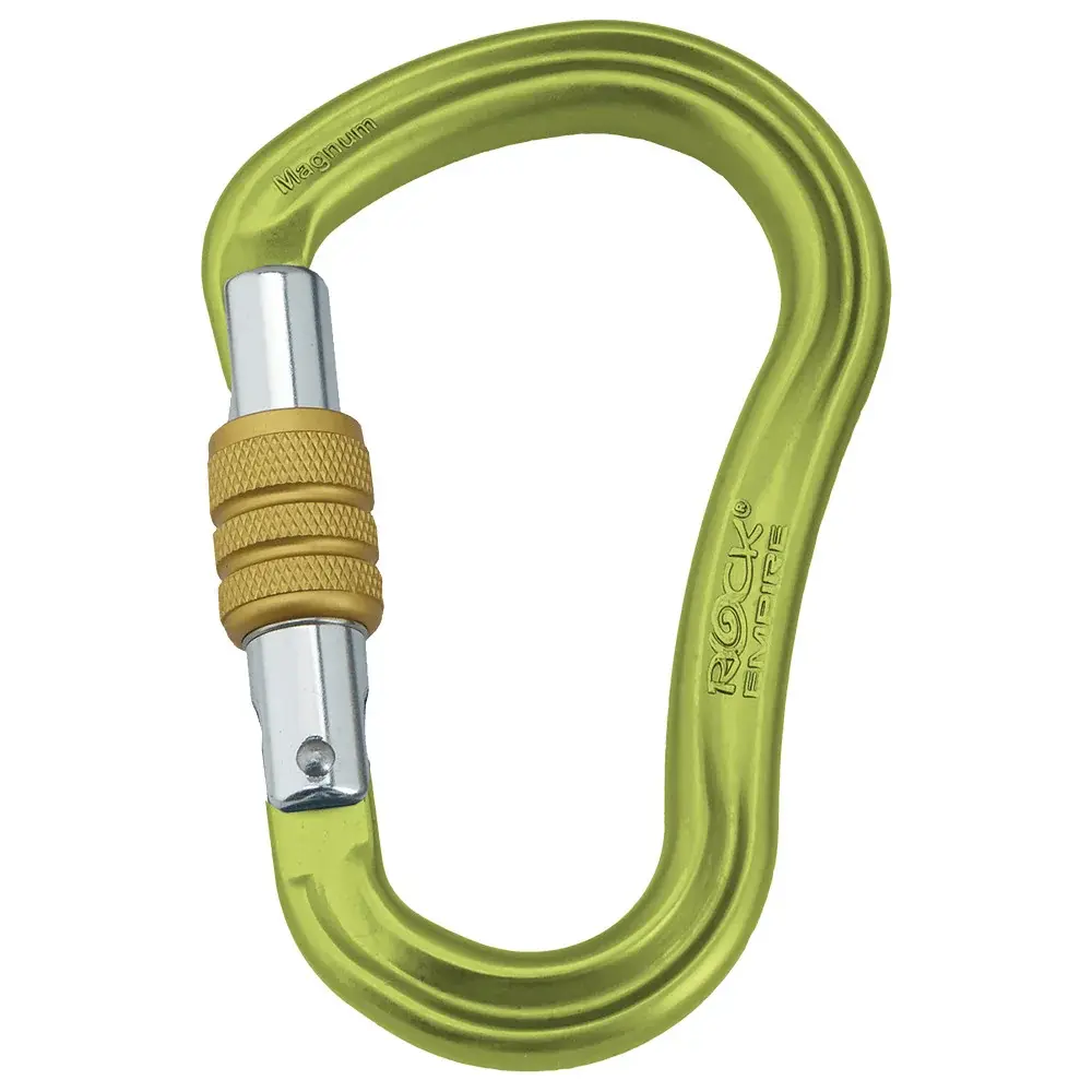 Rock Empire Karabína Rock Empire Carabiner HMS Magnum Screw Svetlo zelená Svetlo zelená