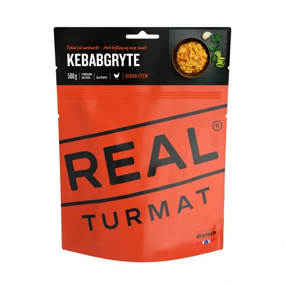 REAL Turmat Kebab s kuracím masem a ryžou REAL Turmat 500 gramov