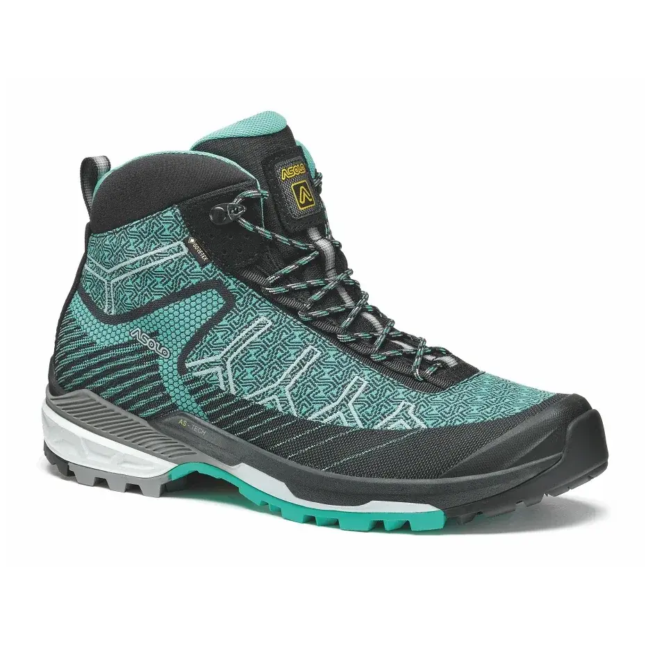 Členková obuv Asolo Falcon EVO Jaquard GV black/aqua green/a559
