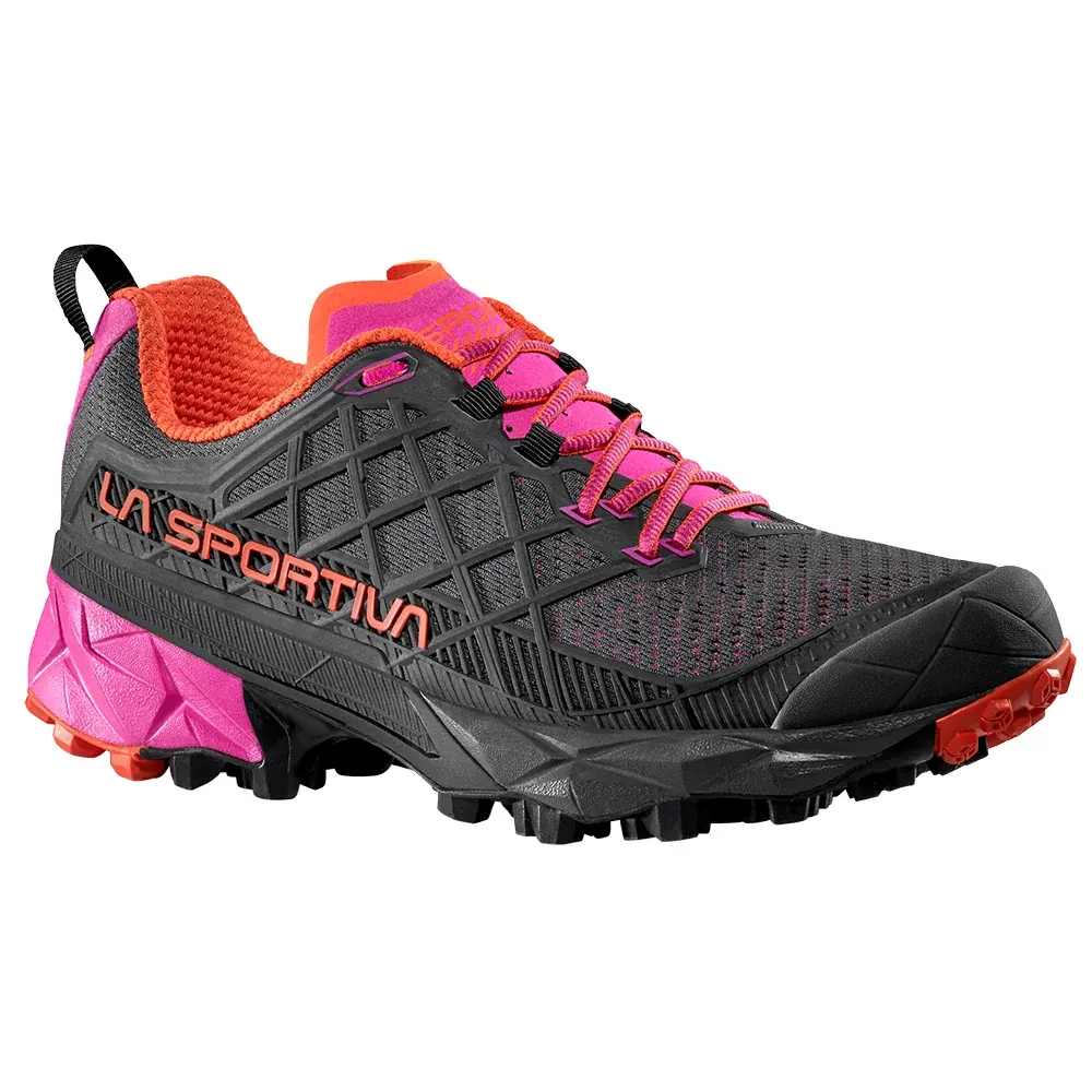 Nízka obuv La Sportiva Akyra II Women Carbon/Cherry Tomato