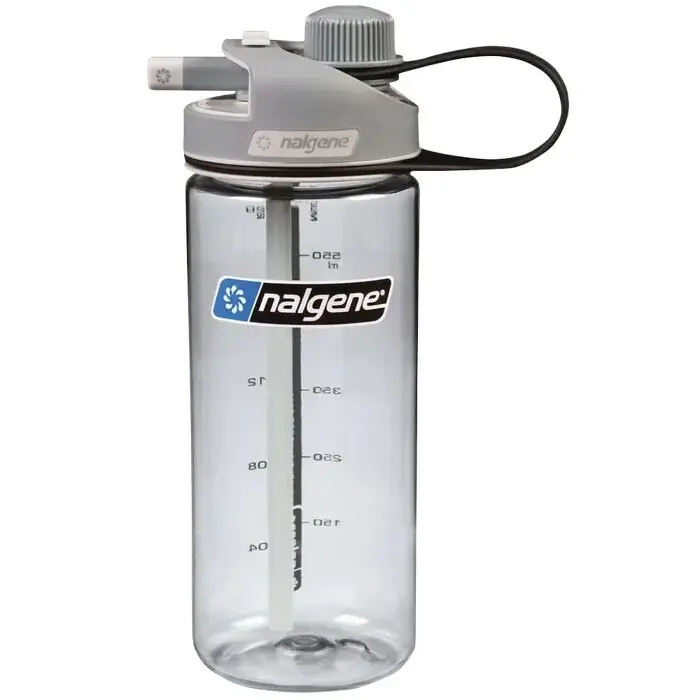 Fľaša Nalgene MultiDrink, Clear w/ Gray Cap, Sustain Clear w/ Gray Cap, Sustain 560ml