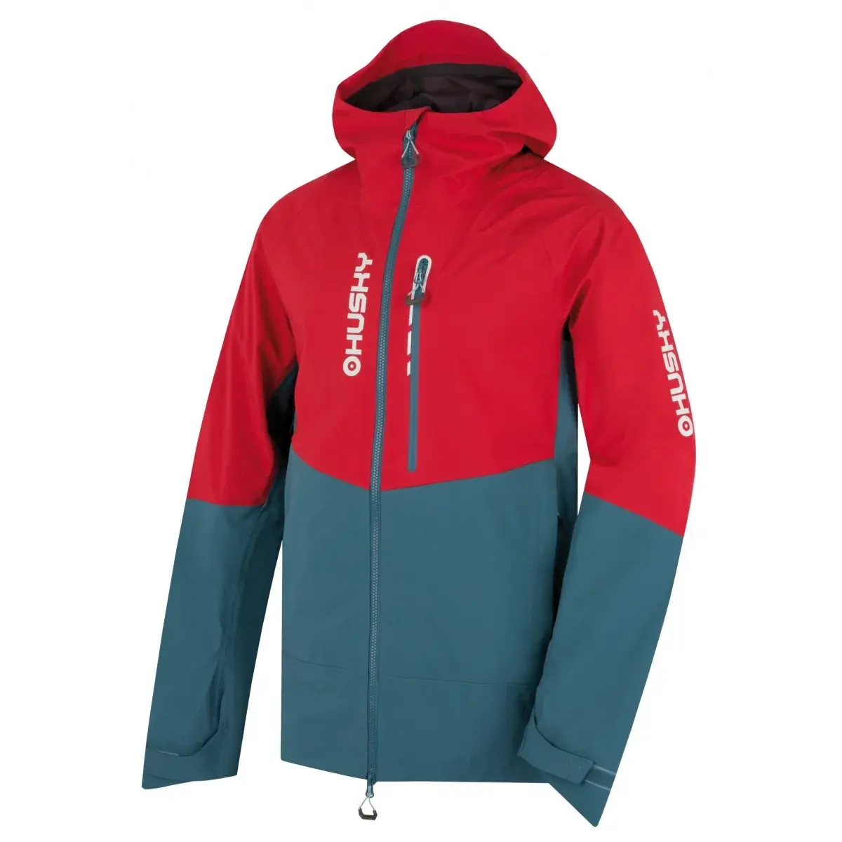 Pánska hardshellová bunda Husky Nicco M red/turquoise