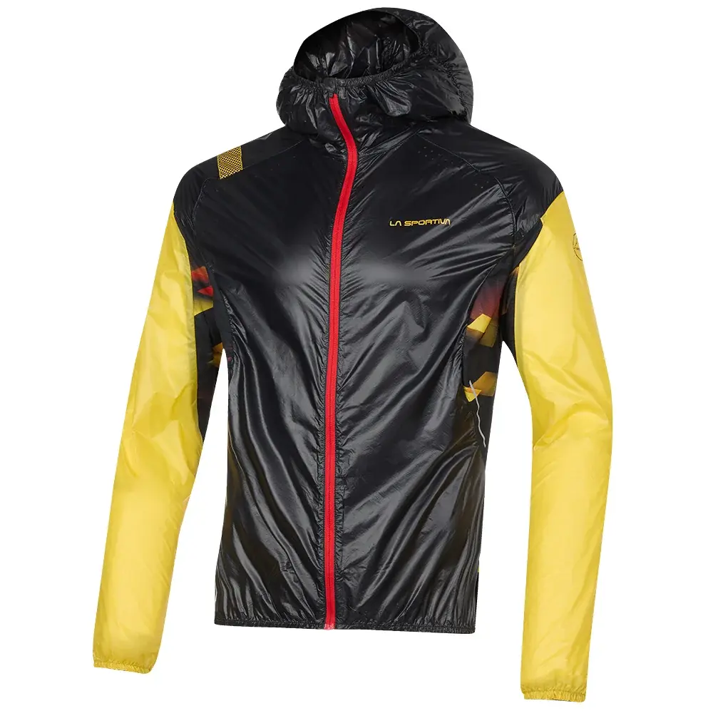 Pánska bunda La Sportiva BLIZZARD WINDBREAKER black/yellow