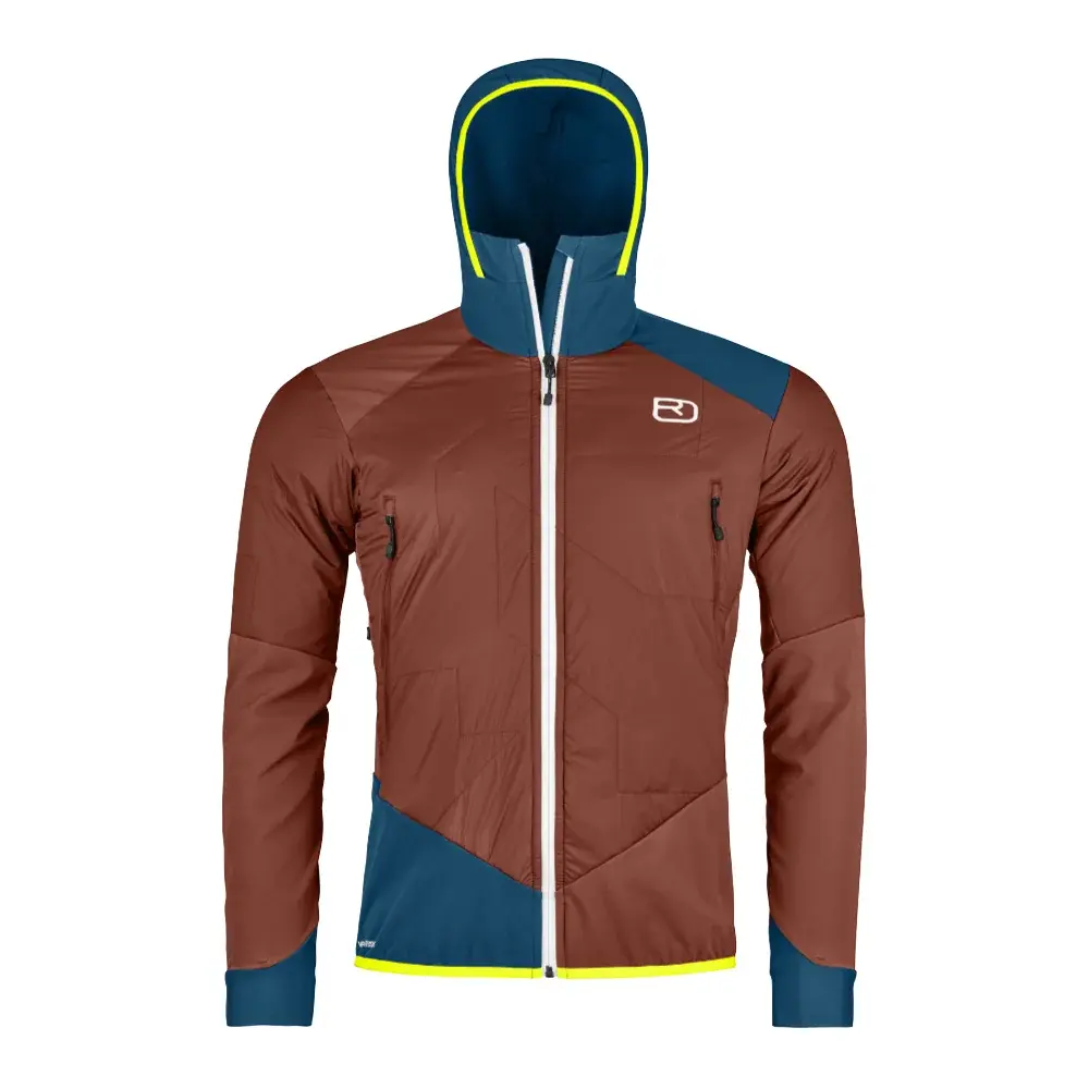 Ortovox Pánska skialpinistická bunda Ortovox Col Becchei Hybrid Jacket Clay orange