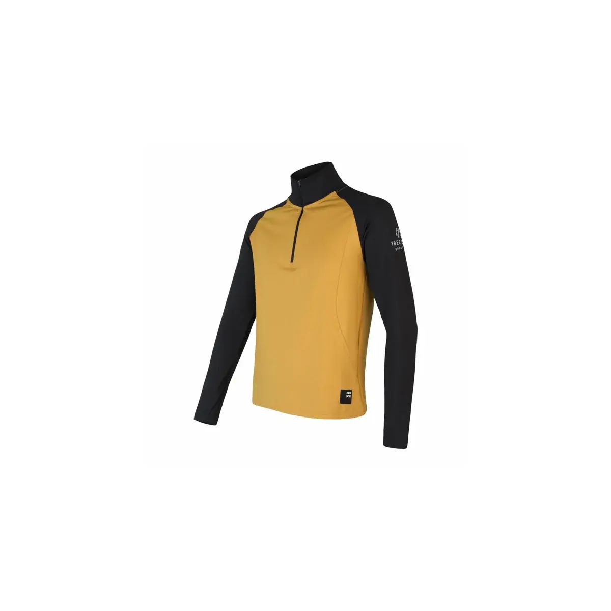 Sensor Pánska funkčná mikina Sensor Coolmax Thermo zips mustard/čierna
