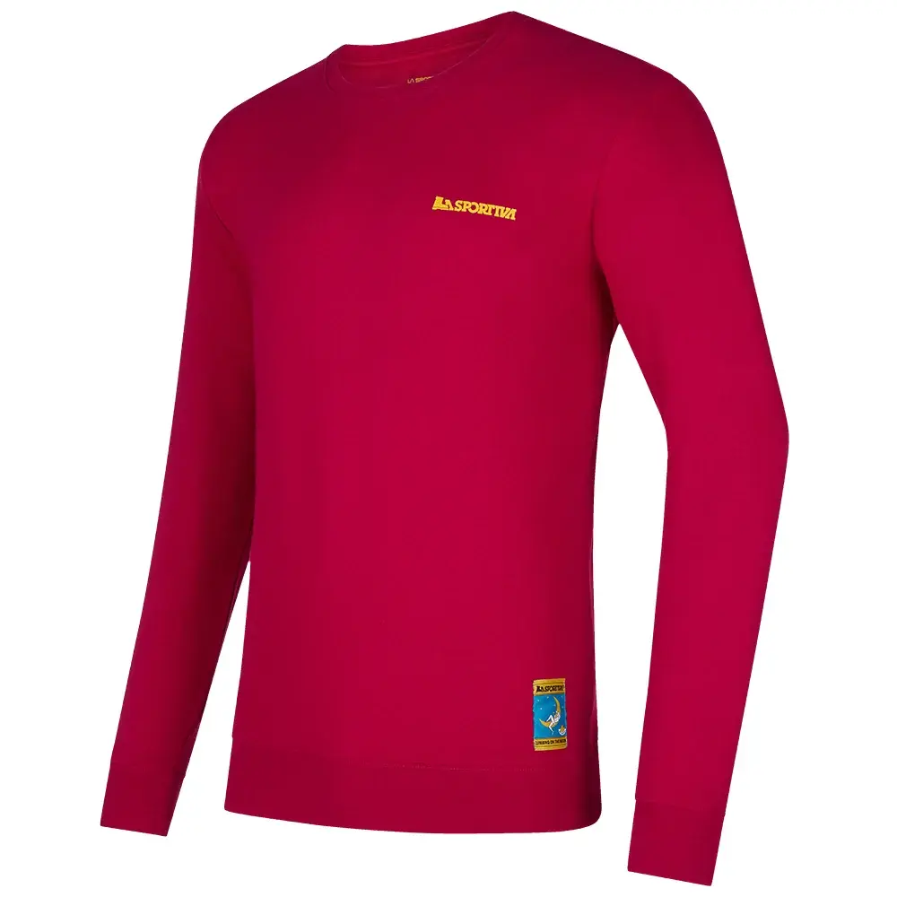 Pánska mikina La Sportiva CLIMBING ON THE MOON fucsia/giallo