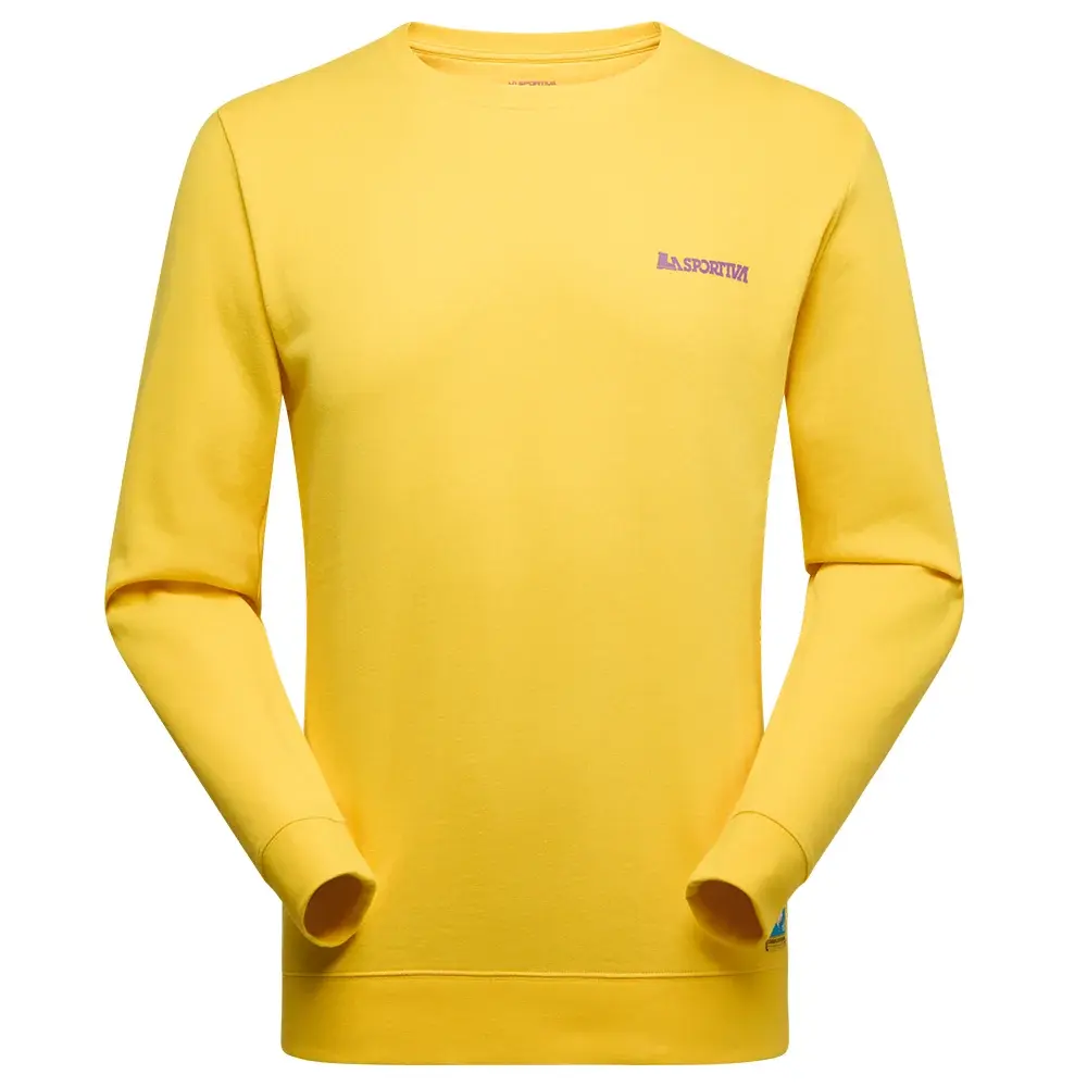 Pánska mikina La Sportiva CLIMBING ON THE MOON giallo/viola