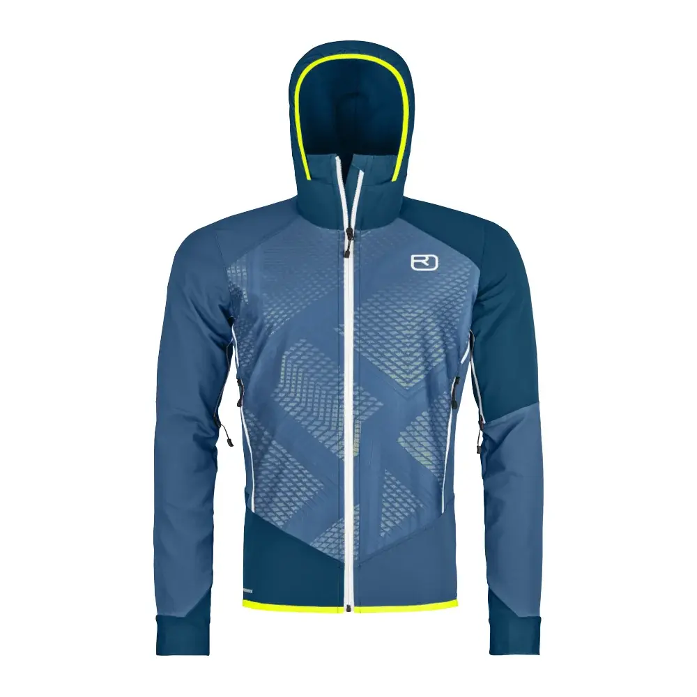 Ortovox Pánska skialpinistická softshellová Bunda Ortovox Col Becchei Jacket Mountain blue