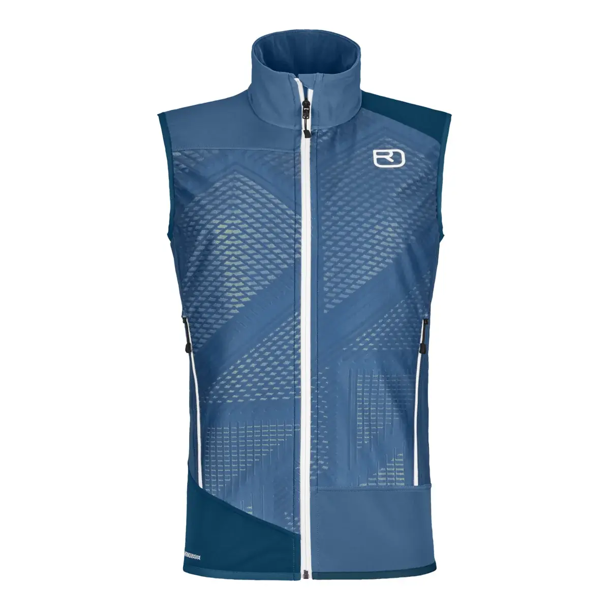 Pánska skialpinistická softshellová Vesta Ortovox Col Becchei Vest Mountain blue