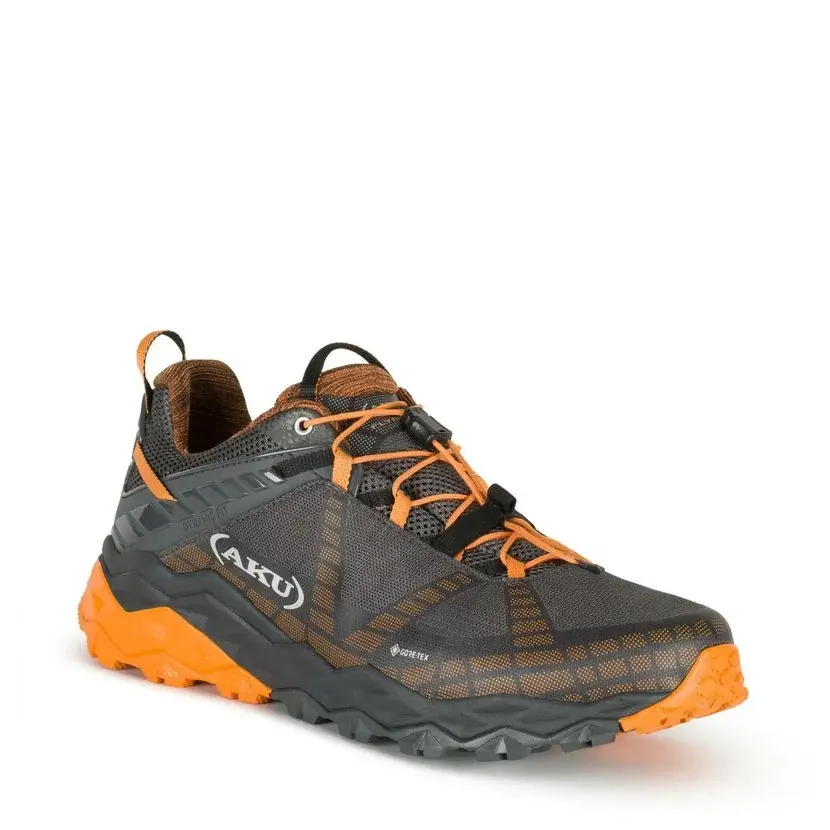 AKU Pánske turistické topánky AKU Flyrock GTX BLACK/ORANGE