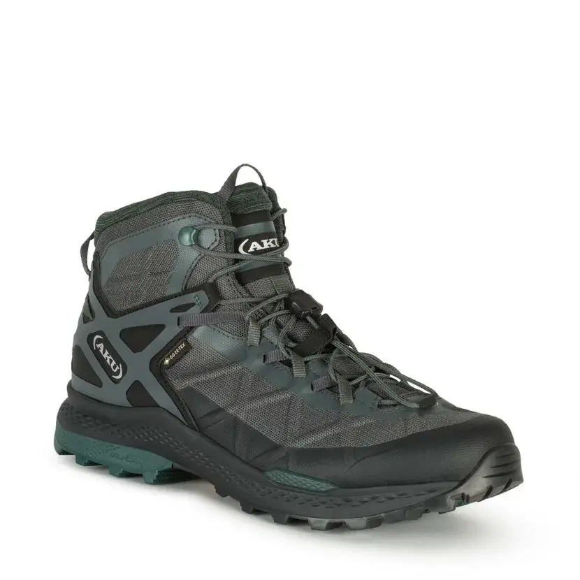 Pánske turistické topánky AKU Rocket Mid GTX GREY/GREEN