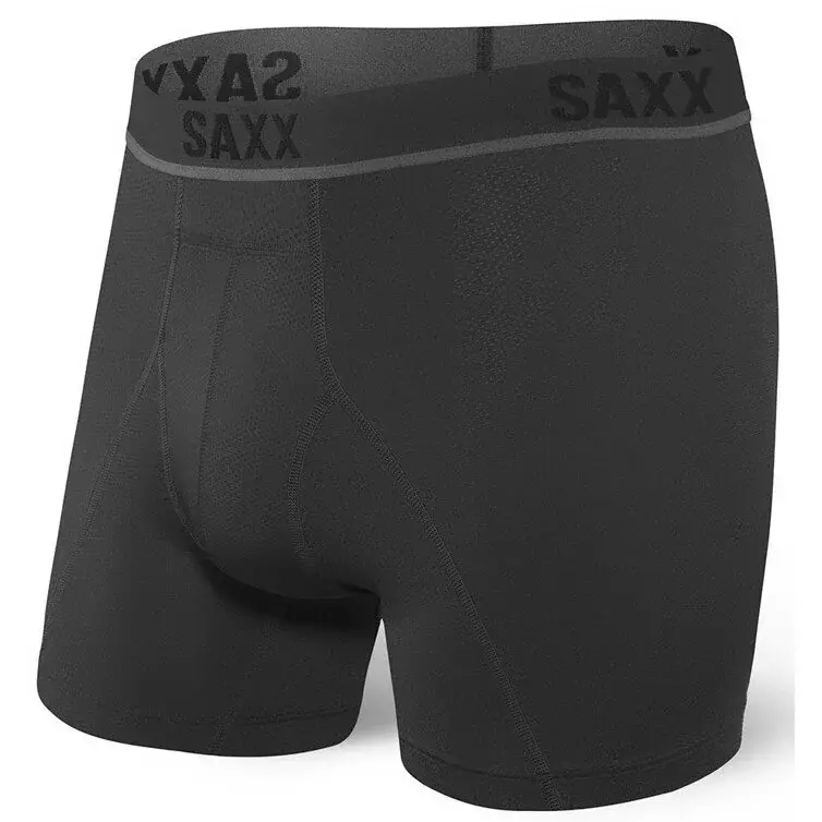 Pánske boxerky SAXX Kinetic L-C Mesh Boxer Brief blackout