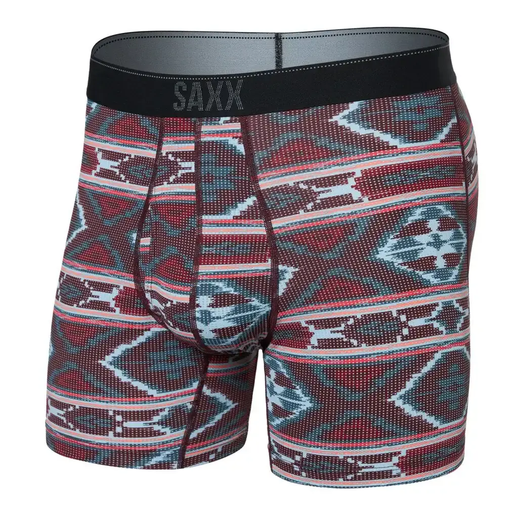 Pánske boxerky SAXX Quest QDM Boxer Brief Fly ikat stripe-multi