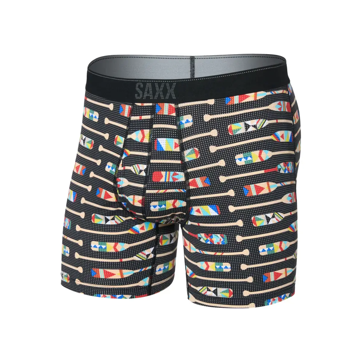 Pánske boxerky SAXX Quest Quick Dry Mesh Boxer Brief Fly Oartiz-Black
