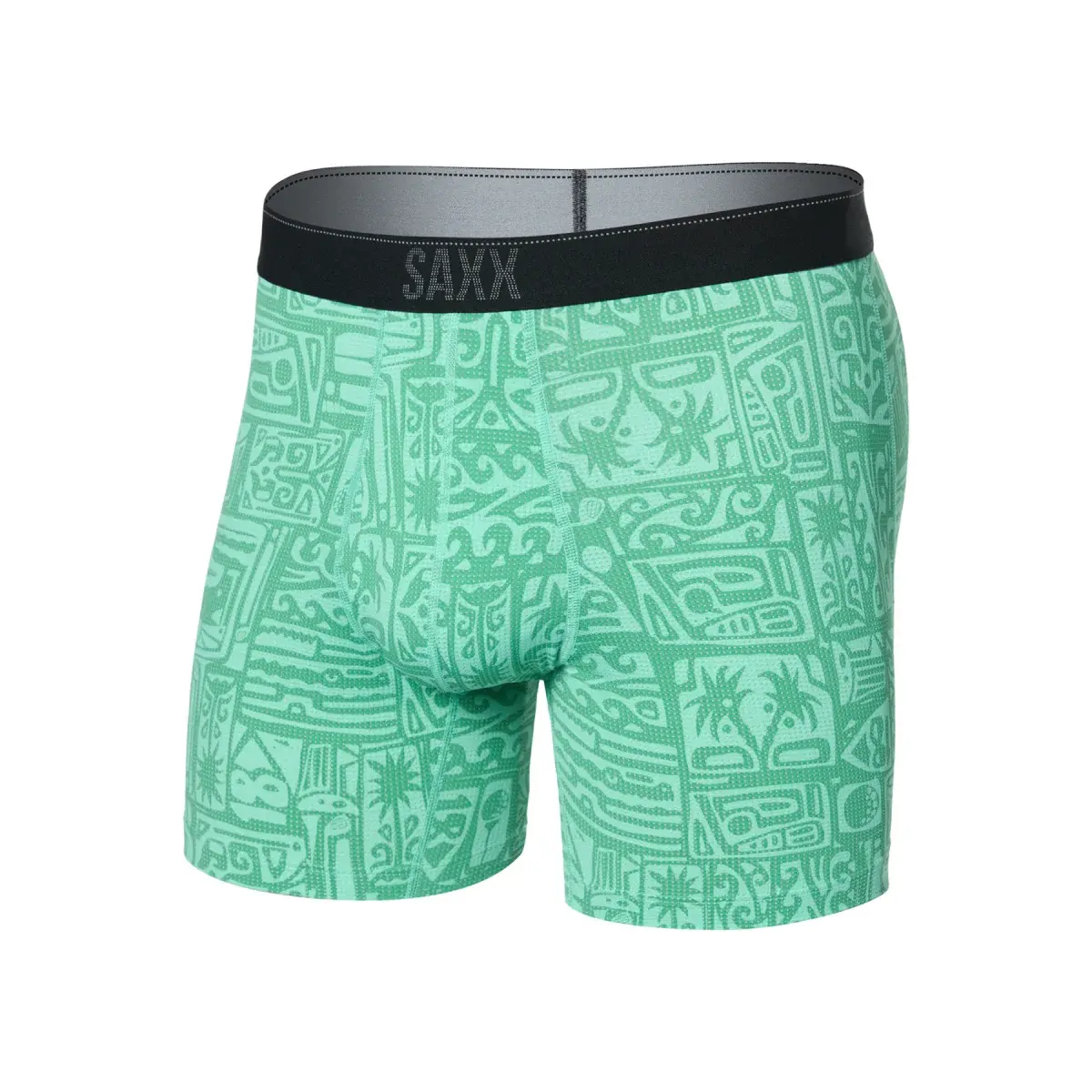 Pánske boxerky SAXX Quest Quick Dry Mesh Boxer Brief Fly Pretty Birdie-Green