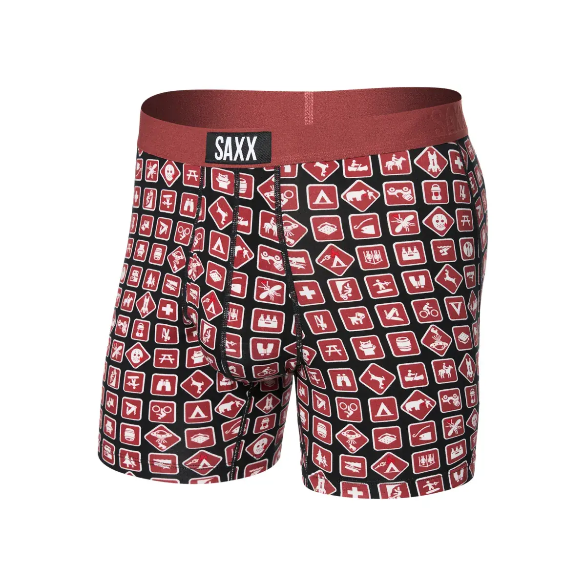Pánske boxerky SAXX Ultra Super Soft Boxer Brief Fly Sign Off-Black
