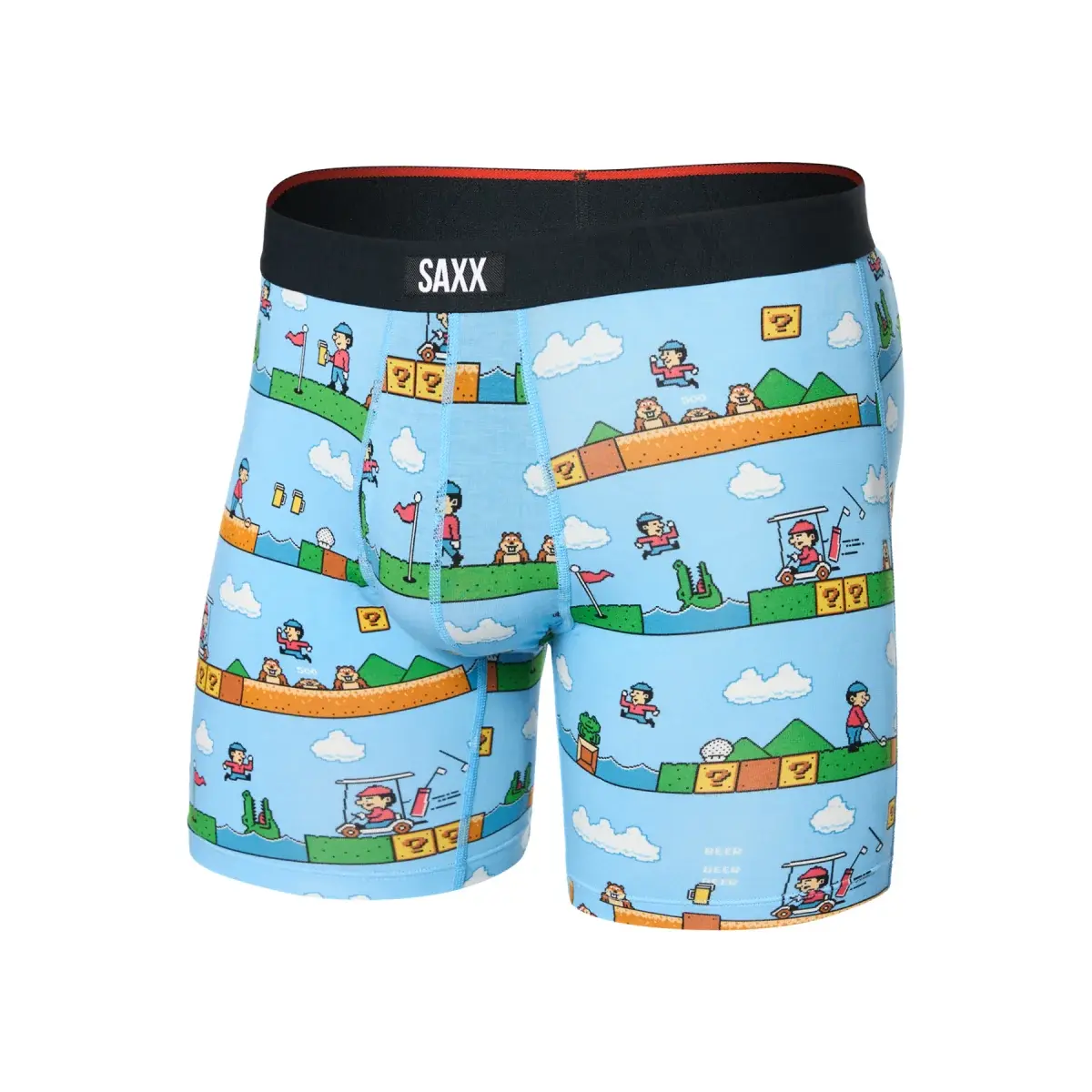 Pánske boxerky SAXX Vibe Xtra Boxer Brief Fly Out Of Bounds-Blue