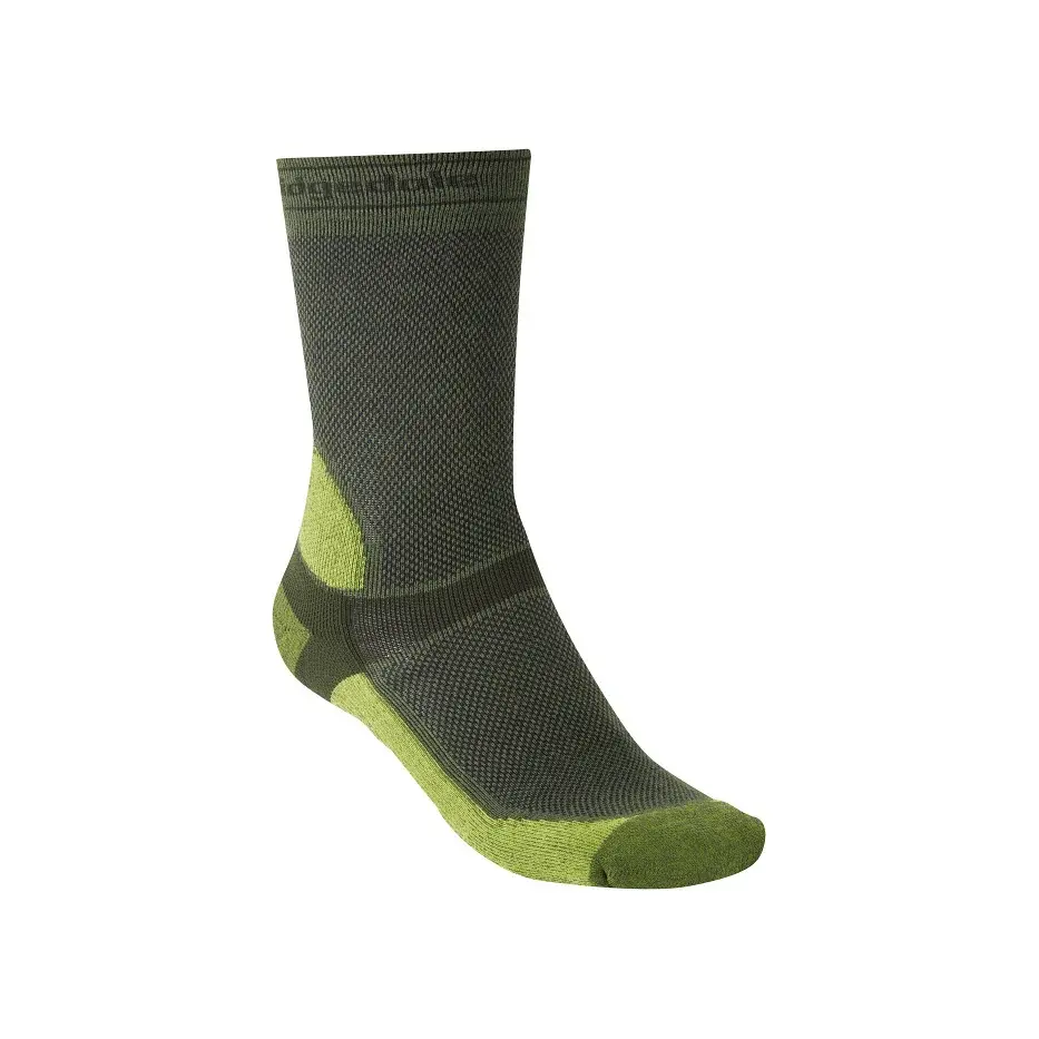 Bridgedale Pánske cyklistické ponožky Bridgedale MTB Summer Weight T2 Coolmax Sport Boot dk. green/lime
