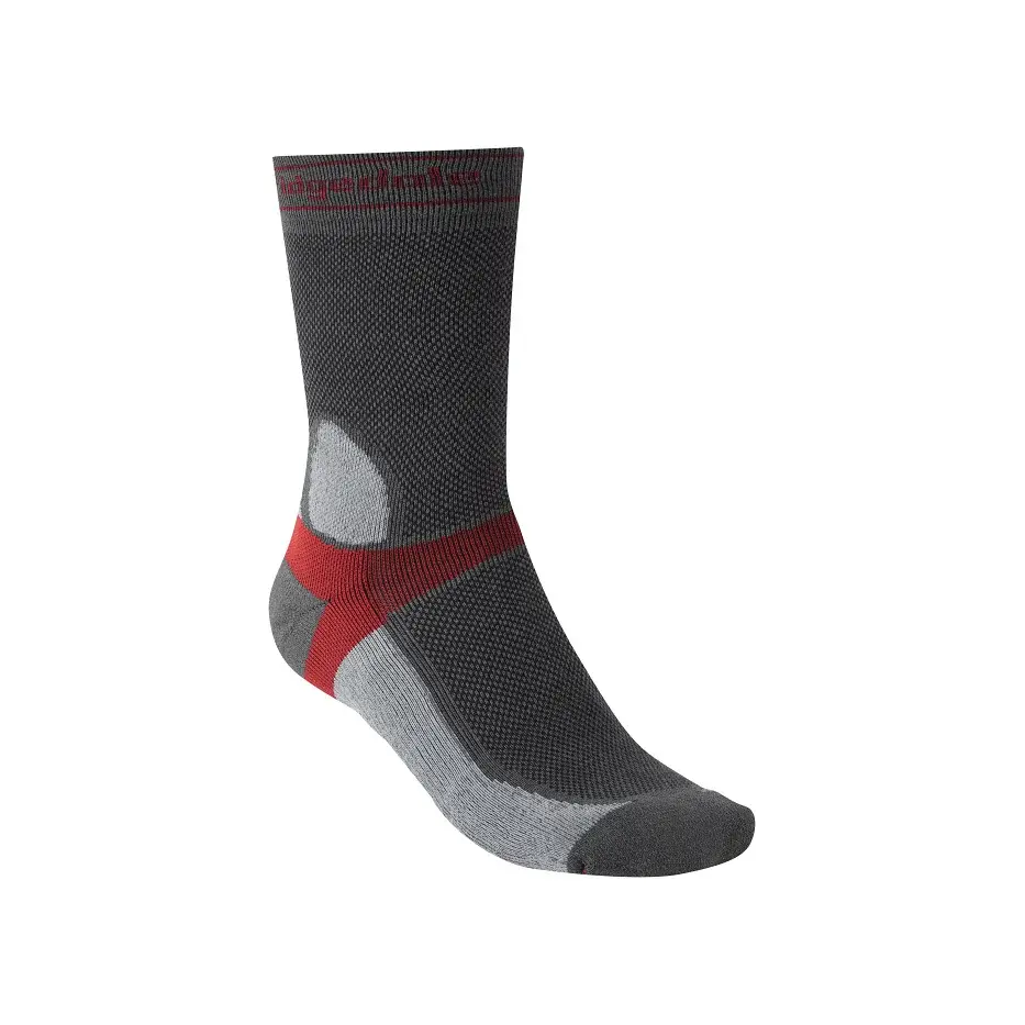 Bridgedale Pánske cyklistické ponožky Bridgedale MTB Summer Weight T2 Coolmax Sport Boot dk.grey/lt.grey