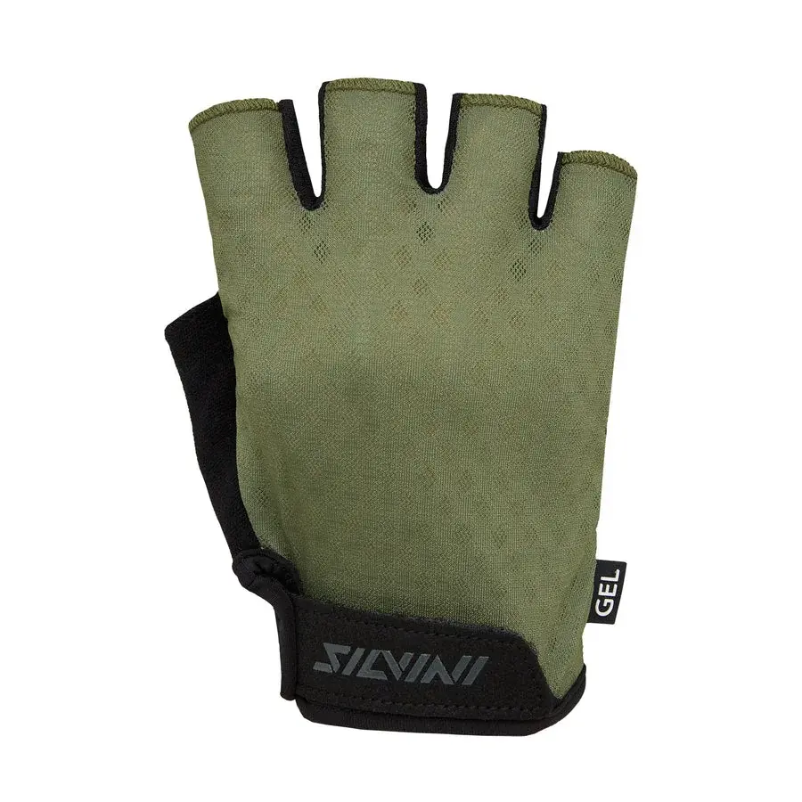Silvini Pánske cyklistické rukavice Silvini Gaiono olive-black