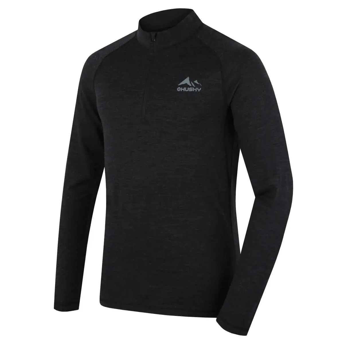 Pánske funkčné merino tričko Husky Merow Zip M black