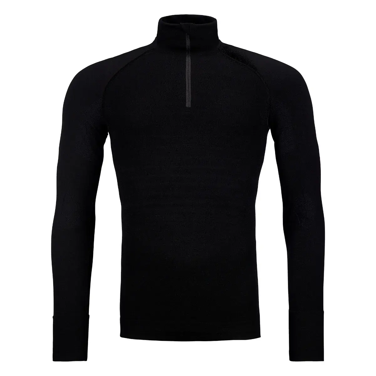 Pánske funkčné tričko Ortovox 230 Competition Zip Neck Black raven