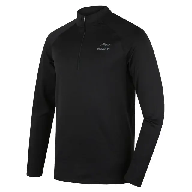 Pánske funkčné tričko Husky TROMI ZIP M black, veľkosť