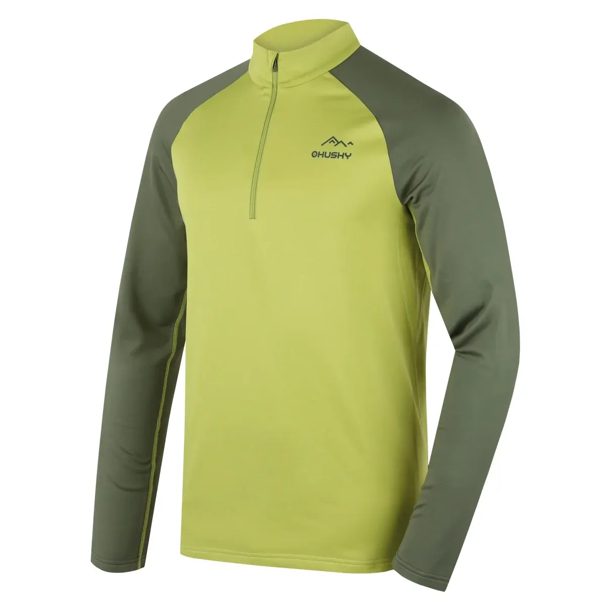 Pánske funkčné tričko Husky Tromi Zip M bright green