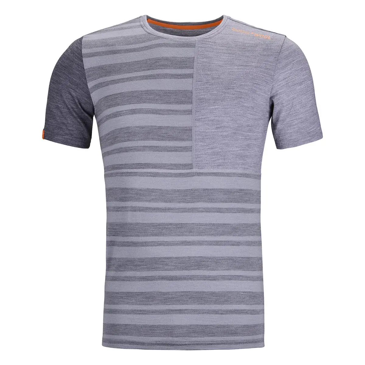 Pánske funkčné tričko Ortovox 185 Rock'n'Wool Short Sleeve Grey blend