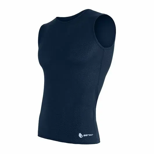 Sensor Pánske funkčné tričko bez rukávov Sensor Coolmax Air deep blue