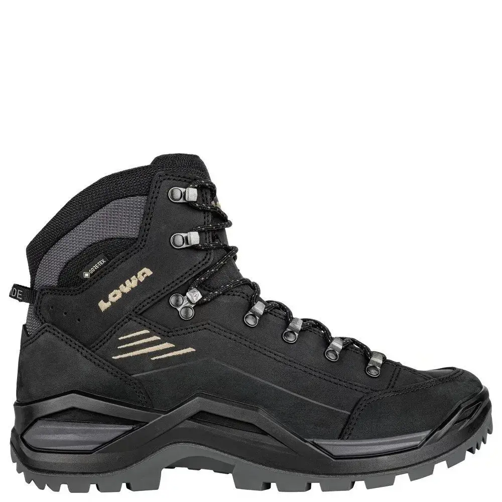 Pánske členkové turistické topánky Lowa Renegade EVO GTX MID black/dune