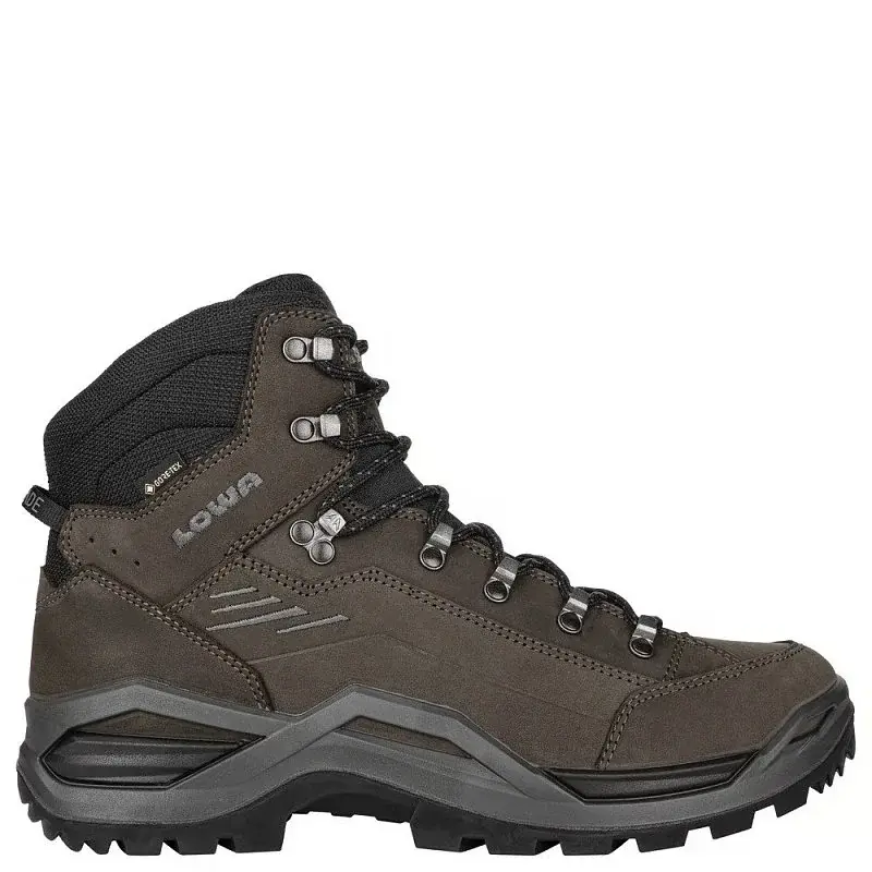 Pánske členkové turistické topánky Lowa Renegade EVO GTX MID dark brown/black