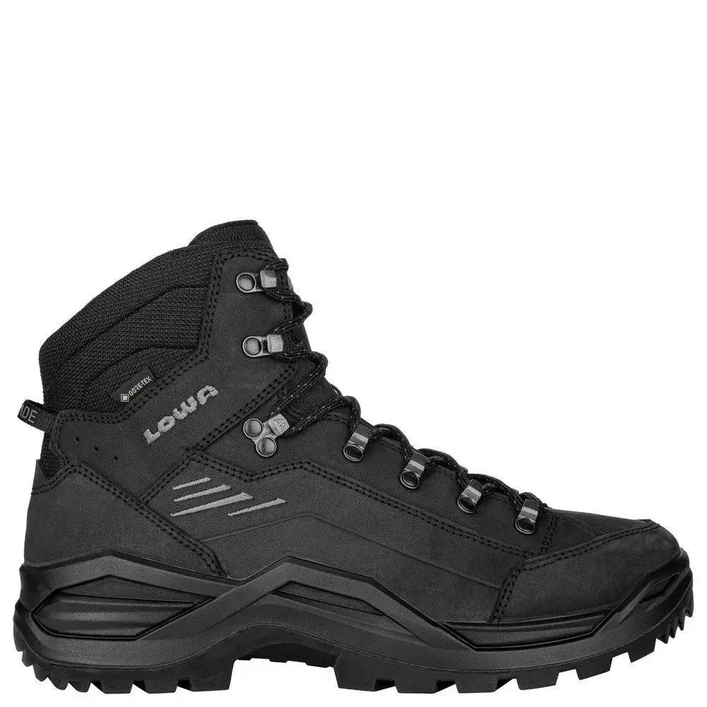 Pánske členkové turistické topánky Lowa Renegade EVO GTX MID Wide deep black