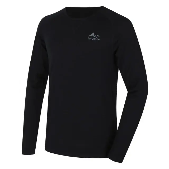 Pánske merino tričko Husky MEROW M black, veľkosť