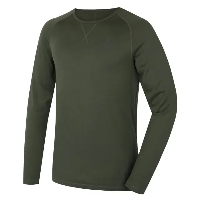 Pánske merino tričko Husky MEROW M green, veľkosť