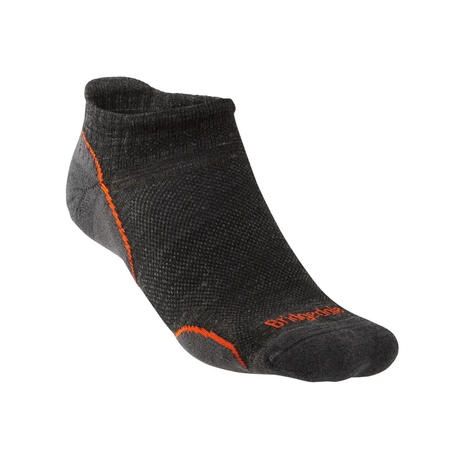 Pánske letné turistické ponožky Bridgedale Hike UL T2 MP Low anthracite/orange