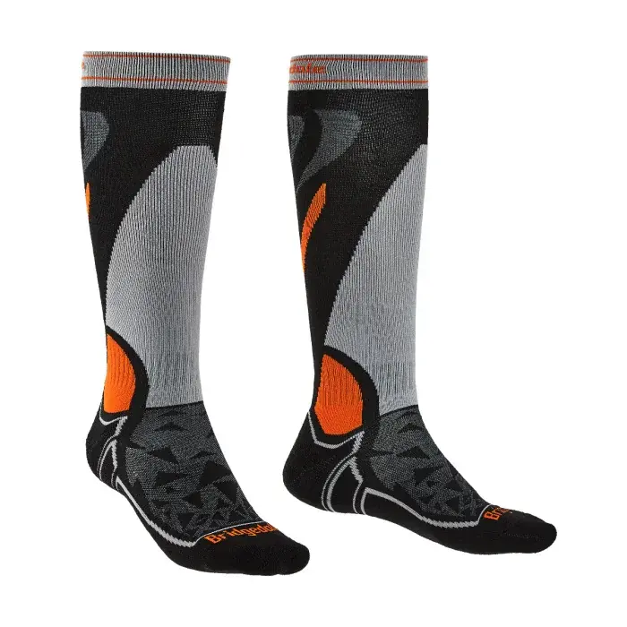 Bridgedale Pánske ponožky Bridgedale Ski Midweight black/silver/822