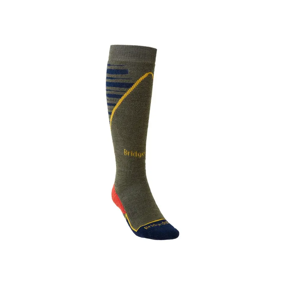 Bridgedale Pánske lyžiarske ponožky Bridgedale Ski Midweight+ olive/navy/745