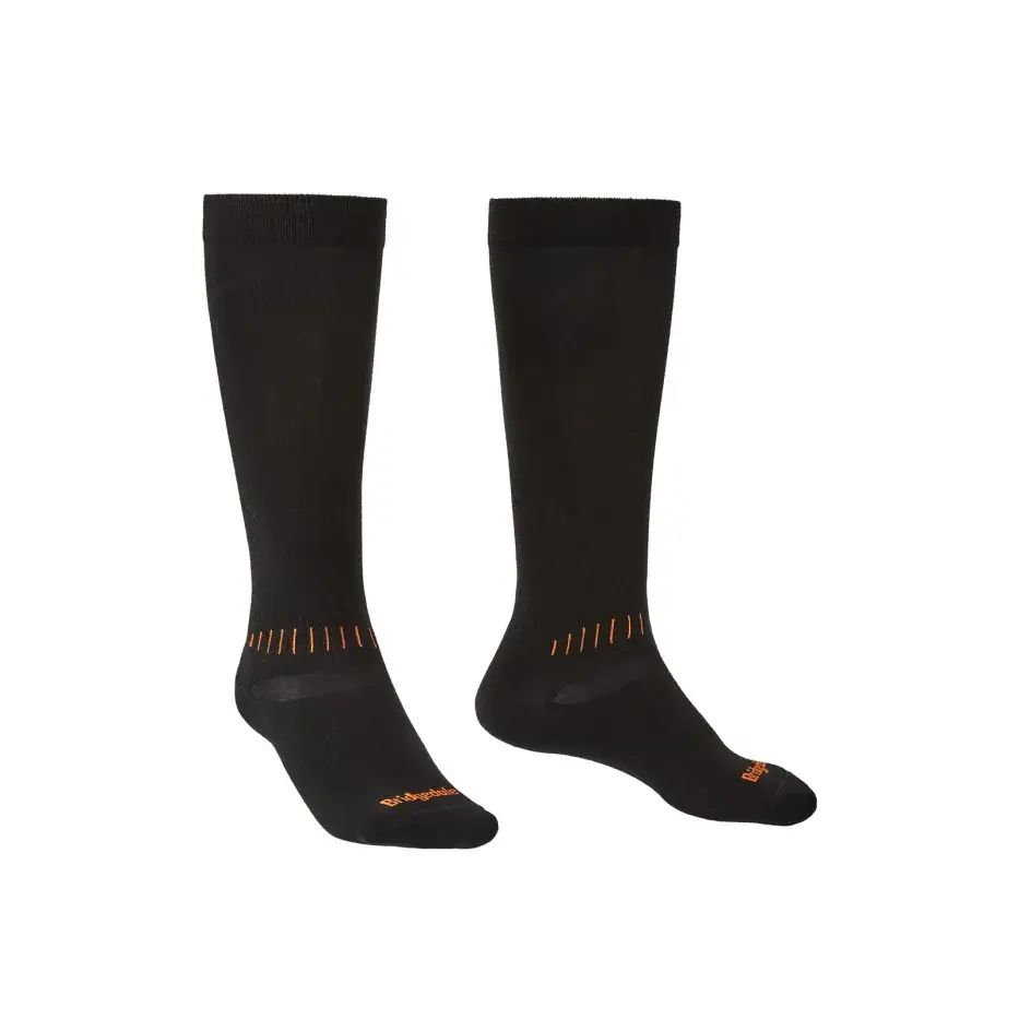 Pánske ponožky Bridgedale Ski Race black/orange/009