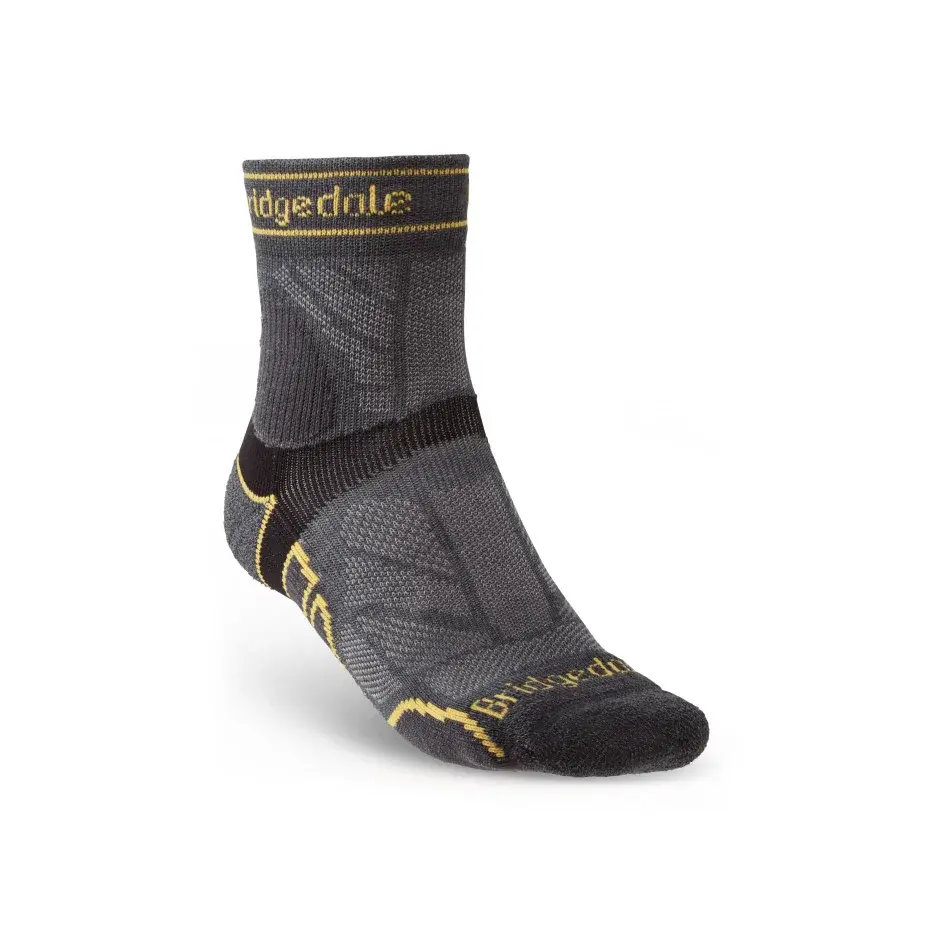 Bridgedale Pánske bežecké ponožky Bridgedale Trail Run LW T2 MS 3/4 Crew gunmetal