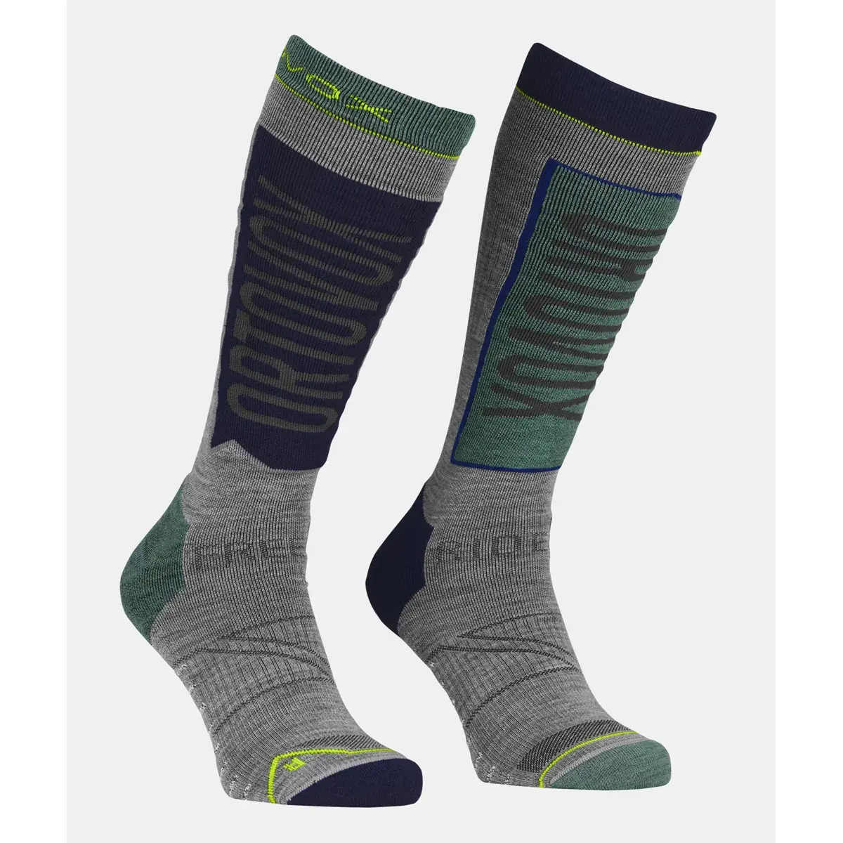 Pánske lyžiarske ponožky Ortovox Free Ride Long Socks arctic grey