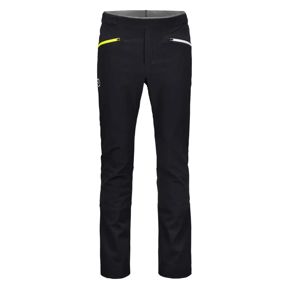 Ortovox Pánske softshellové nohavice Ortovox Col Becchei Pants black raven
